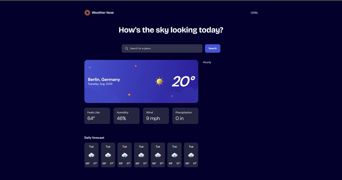 ptirpude1991's tweet image. Just built the UI for my weather app using dummy static data for now—API integration coming soon! Big thanks to @frontendmentor for the Figma file, which made designing the UI so much easier and more accurate. #FM30Hackathon #frontendmentor
