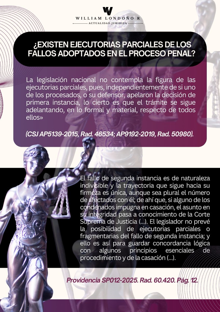 📌 | Derecho Procesal Penal: ¿𝐄𝐗𝐈𝐒𝐓𝐄𝐍 𝐄𝐉𝐄𝐂𝐔𝐓𝐎𝐑𝐈𝐀𝐒 𝐏𝐀𝐑𝐂𝐈𝐀𝐋𝐄𝐒? ⬇️
