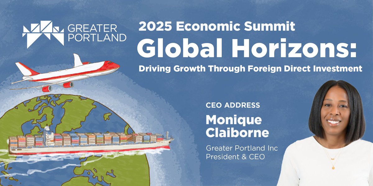 The competition for global investment is intensifying — and the regions that win will be those bold enough to evolve. If you're serious about Portland’s economic future, this is where the conversation starts.

Tue, Sept 23, 8 - 11am
eventbrite.com/e/2025-greater…