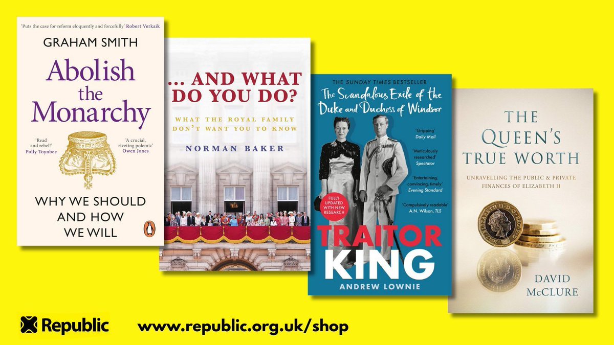 Check out the great range of books, merchandise and gift ideas at Republic's shop. Visit republic.org.uk/shop #AbolishTheMonarchy #NotMyKing
