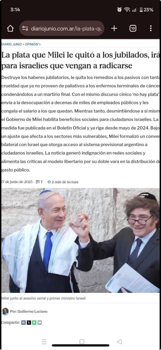 AlfredoJalife's tweet photo. El jazaro genocida Mileikovsky alias Netanyahu de origen polaco y el cripto-Jazaro Milei https://t.co/qN2H6ptGvk