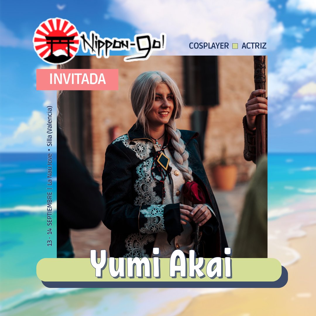🎤✨ Yumi Akai comenzó en el cosplay en 2012 y en 2014 ganó su primer concurso. Desde entonces, ha brillado como cosplayer, idol y actriz en eventos por toda España.

Trabaja con Sekai Editorial, también se dedica al mundo del rol y el rol en vivo y sigue sumando proyectos💫🎭