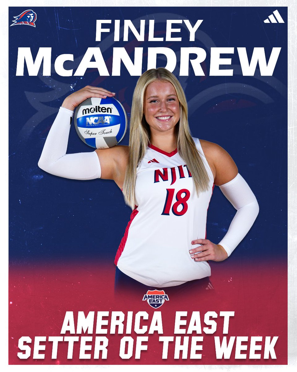 NJIT Women's Volleyball (@njitwvb) on Twitter photo ๐จ๐๐๐๐๐๐ ๐ฌ๐๐๐ ๐บ๐๐๐๐๐ ๐ถ๐ ๐ป๐๐ ๐พ๐๐๐.
Congratulations to Finely McAndrew for being named <a href="/AmericaEast/">America East</a> Setter of the Week ๐ฅ
#RollTechโ๏ธ ๐จ๐๐๐๐๐๐ ๐ฌ๐๐๐ ๐บ๐๐๐๐๐ ๐ถ๐ ๐ป๐๐ ๐พ๐๐๐.
Congratulations to Finely McAndrew for being named <a href="/AmericaEast/">America East</a> Setter of the Week ๐ฅ
#RollTechโ๏ธ