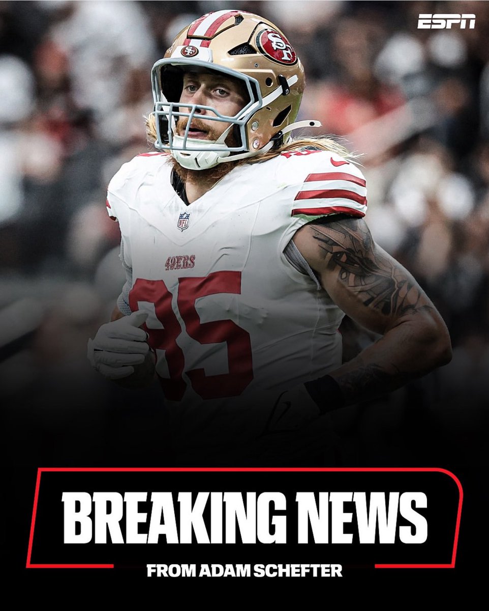 Sources: 49ers are placing Pro Bowl TE George Kittle on injured reserve, meaning he now will miss at least the next four games. Kittle injured his hamstring during Sunday’s win over Seattle and now will miss games at New Orleans, vs. Atlanta, Jacksonville and at the Rams.