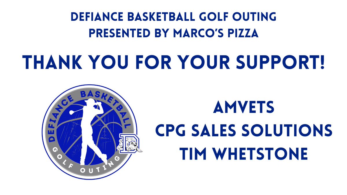 Thanks to Amvets for sponsoring a hole and putting a team in our outing and also to Rex Flannery at CPG Sales Solutions and Tim Whetstone for sponsoring holes at our outing!  We appreciate your generosity!