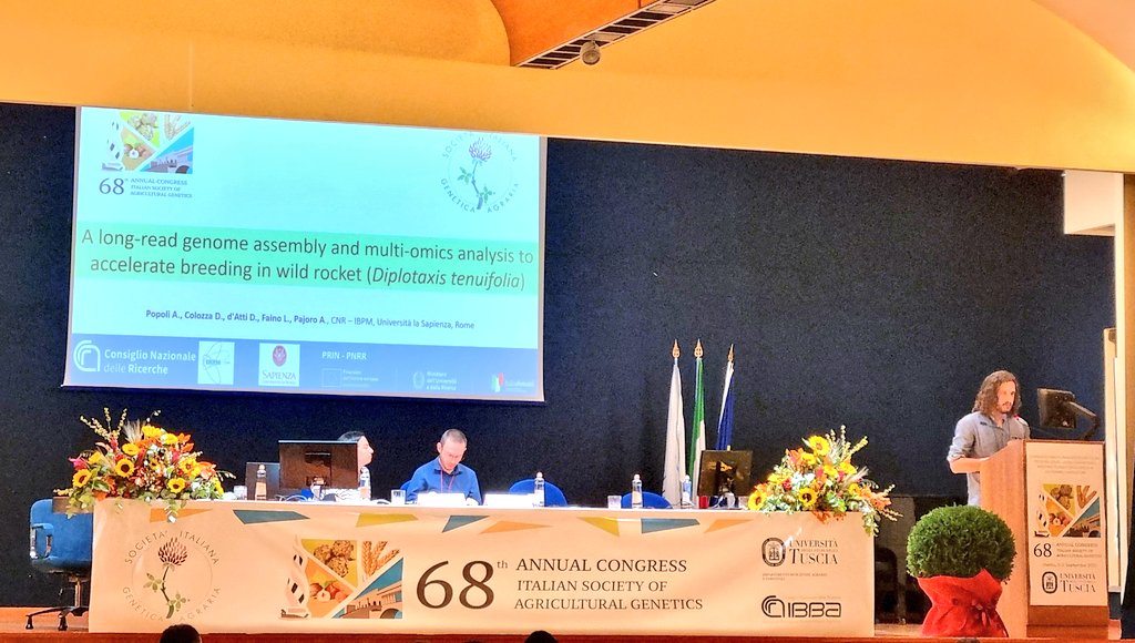 Rucol-ITA project presented at SIGA2025. Diplo2.0 genome is ready! Funded by PRIN2022-PNRR <a href="/SigaCommunity/">SIGA - Società Italiana di Genetica Agraria</a>