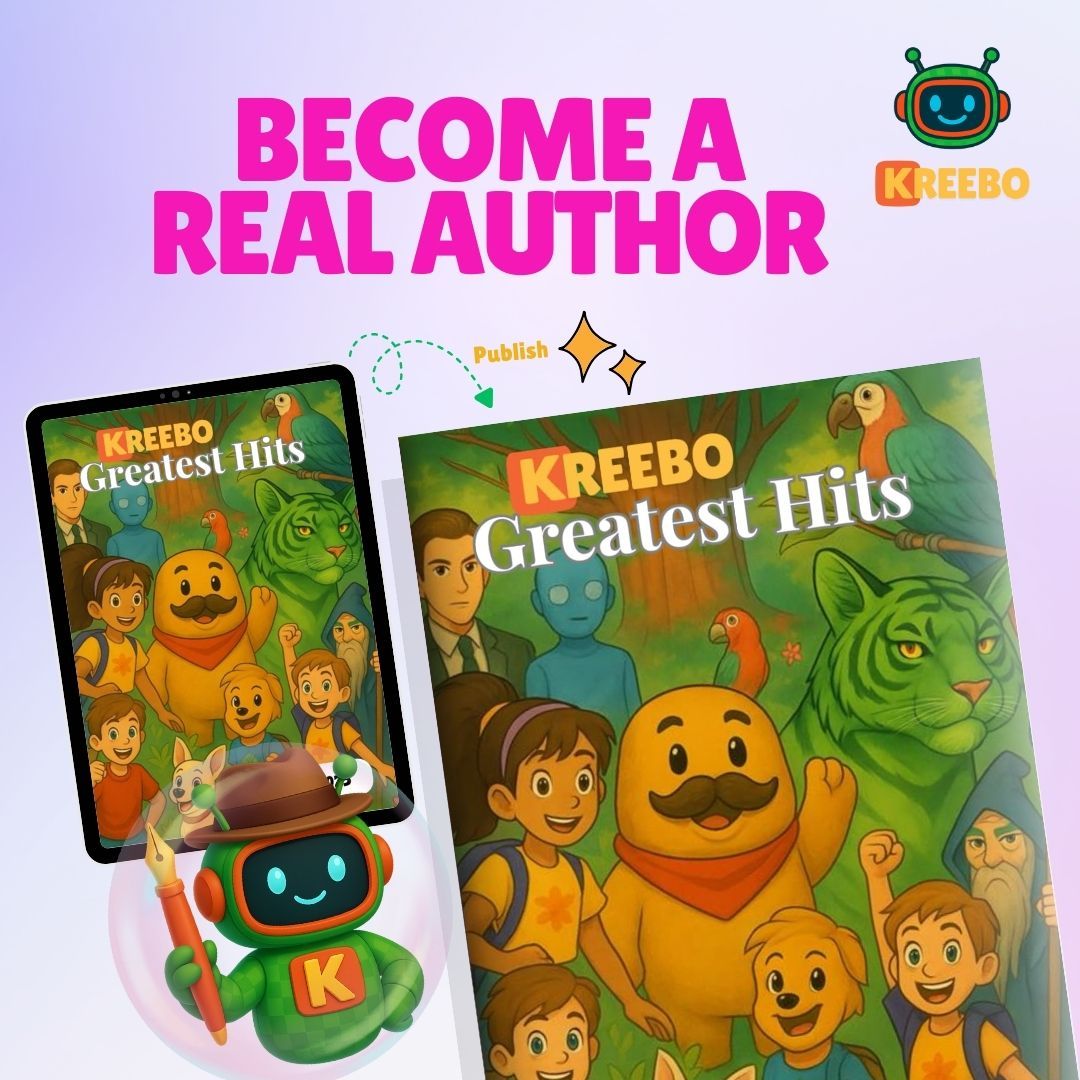 Kreeboland's tweet photo. Kids are publishing their stories on Amazon KDP with Kreebo!
Our 'Kreebo Greatest Hits July 2025 Edition' is now live on Amazon.
#kreebo #amazonkdp #aiforkids #childauthor https://t.co/G2WPt2skFW