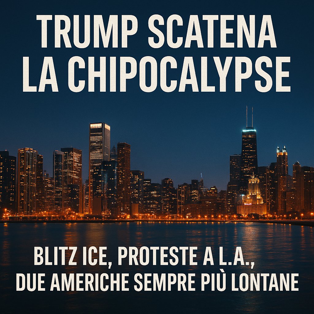 🇺🇸🔥 “Chipocalypse” a Chicago

Trump lancia l’Operation Midway Blitz contro immigrati irregolari. 

Due Americhe sempre più lontane.
👉 Gli Usa sono davanti a una nuova #GuerraFreddaCivile?
🔗eurocomunicazione.com/2025/09/09/chi…

#Trump #Chicago #LosAngeles #Chipocalypse #USA #Geopolitica