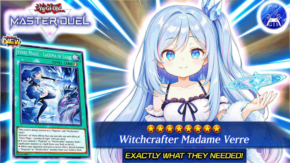 GamesInSilence's tweet photo. 📣 NEW VIDEO OUT NOW: https://t.co/6IIXnNW36a ▶️ 🪄 NEW WITCHCRAFTER DECK PROFILE – VERRE MAGIC CHANGES EVERYTHING! #GamesInSilence #Witchcrafter #verremagiclacrimaoflight #VerreMagic #LacrimaOfLight #MasterDuel #WitchcrafterDeck #YuGiOhMasterDuel #RogueDeck #MasterDuel2025 https://t.co/SdDzRVaYNF