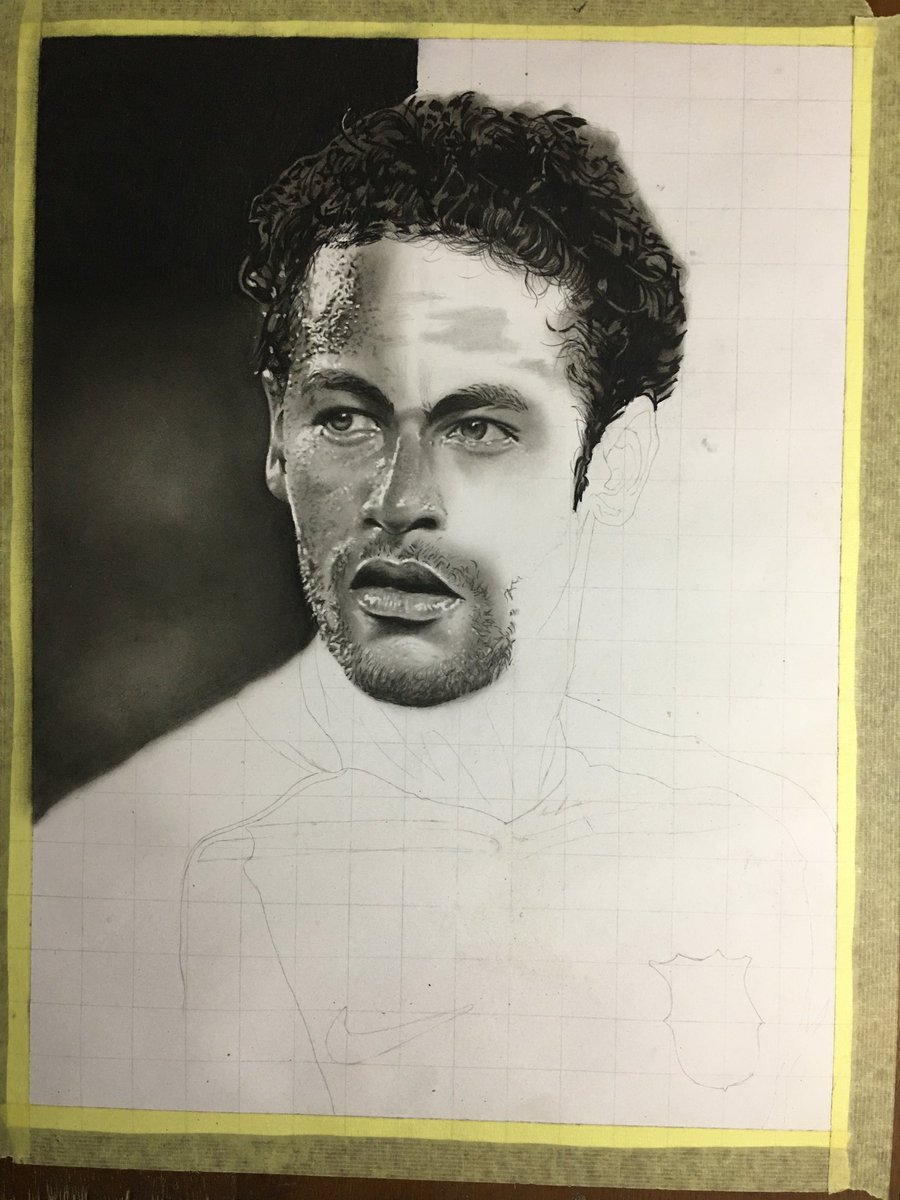 thammy_nator's tweet image. My 12x16 portrait drawing of @neymarjr 
I&apos;d really appreciate your likes and retweets 

#art #Pencildrawing #drawing