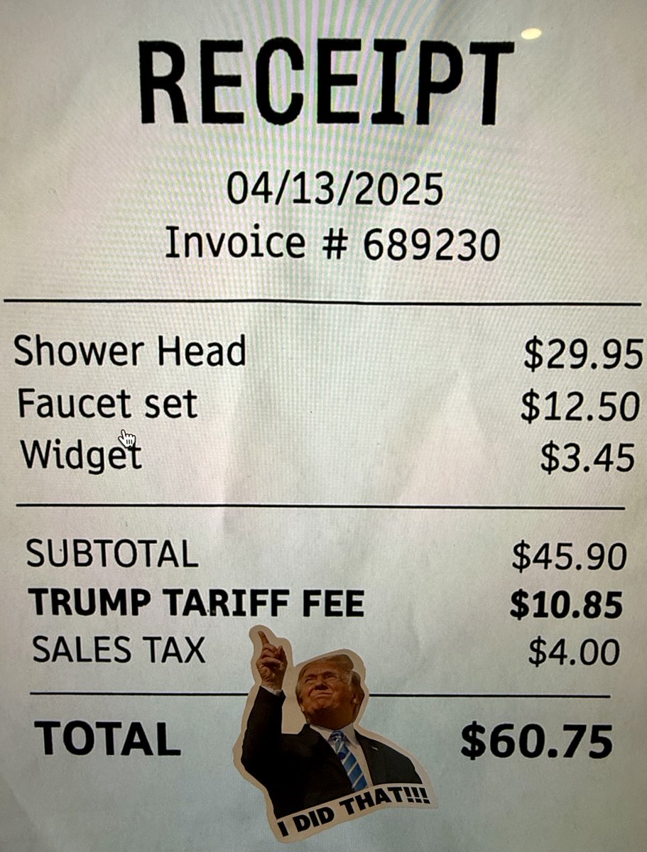 Any price tag or bill that makes you gasp is a #Trumpflation moment - Share it to help create change and lower costs.