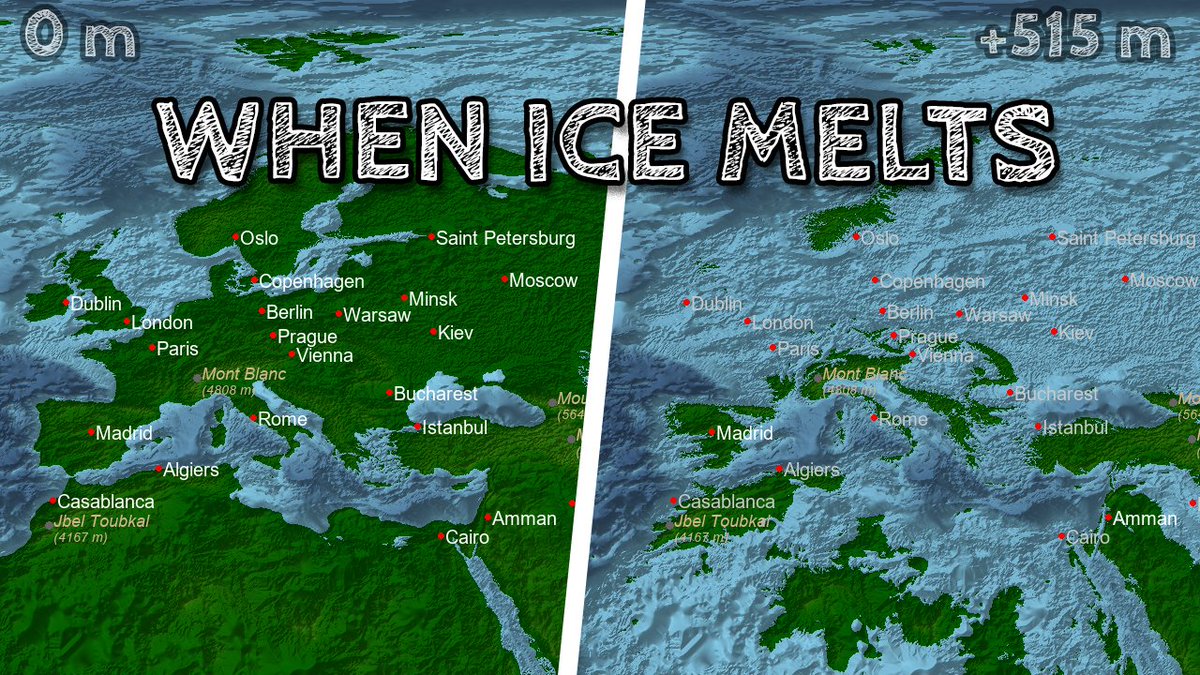 What will Earth look like if all its ice melts—or if we pour the oceans of other worlds onto it? And what happens when, billions of years from now, the seas vanish completely?
vividmaps.com/future-of-eart…