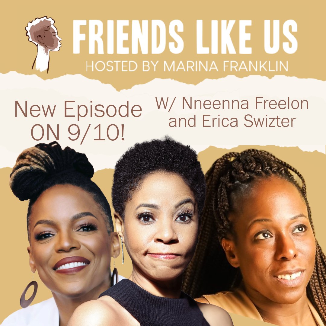 friendslikeus10's tweet image. #NewEpisode tomorrow with special guests #NnennaFreelon @theericaswitzer and amazing host @marinayfranklin!

Make sure to leave us five stars on #ApplePodcasts, #Stitcher, or #Spotify !

Link to listen is always in our bio or you can here! ✨ linktr.ee/marinayfranklin