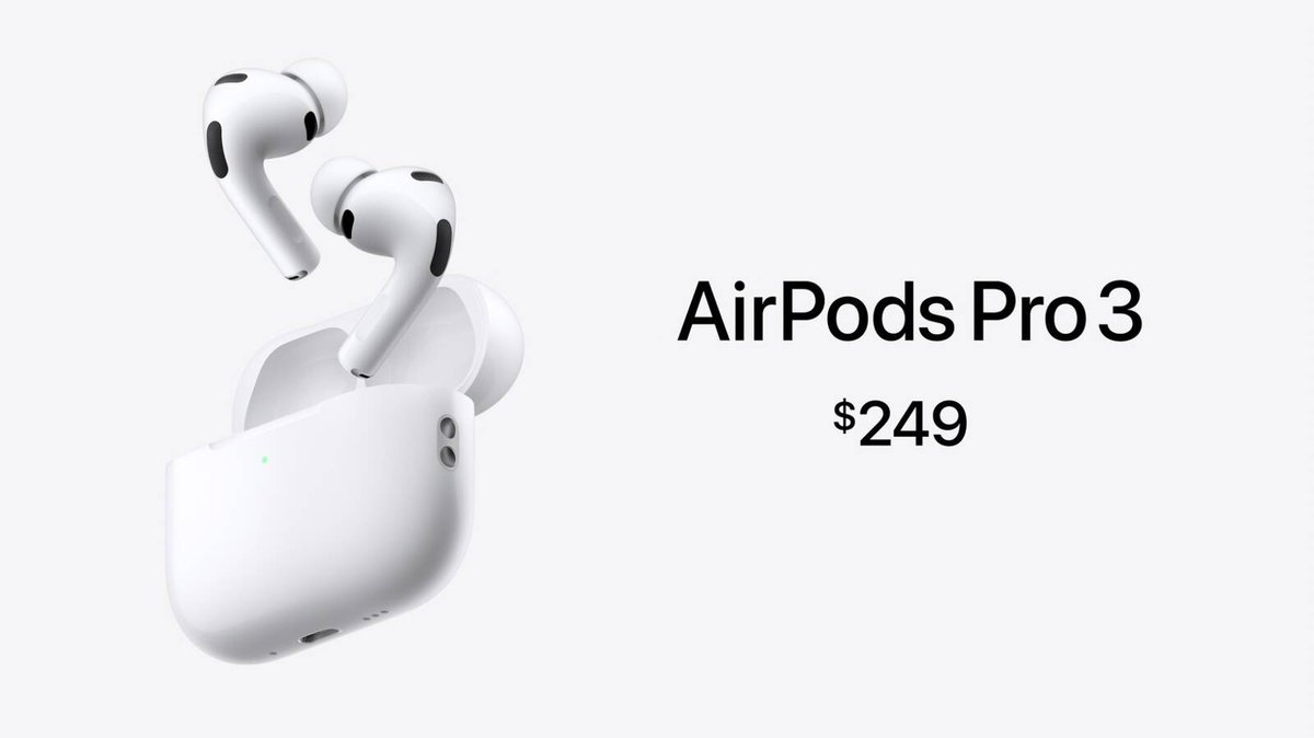AirPods Pro 3 available at $249, and you can pre-order today.