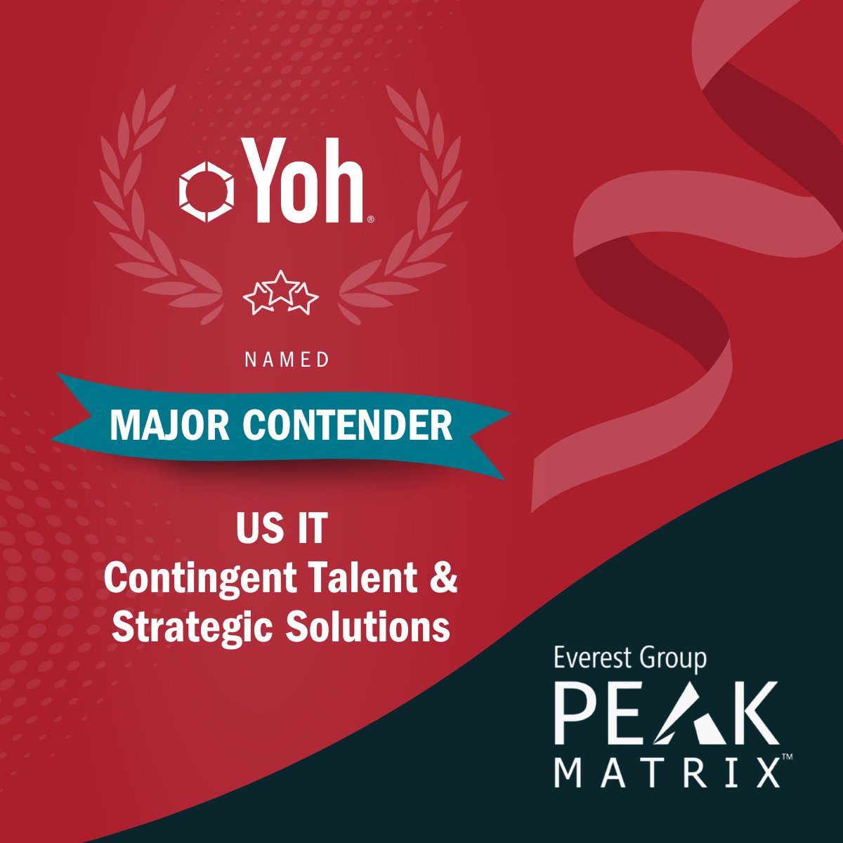 We’re on the PEAK! 👏

Yoh has been named a Major Contender in Everest Group’s 2025 PEAK Matrix® for US IT Contingent Talent and Strategic Solutions.

See the full announcement: hubs.ly/Q03HCmNn0
hubs.ly/Q03HCmNn0