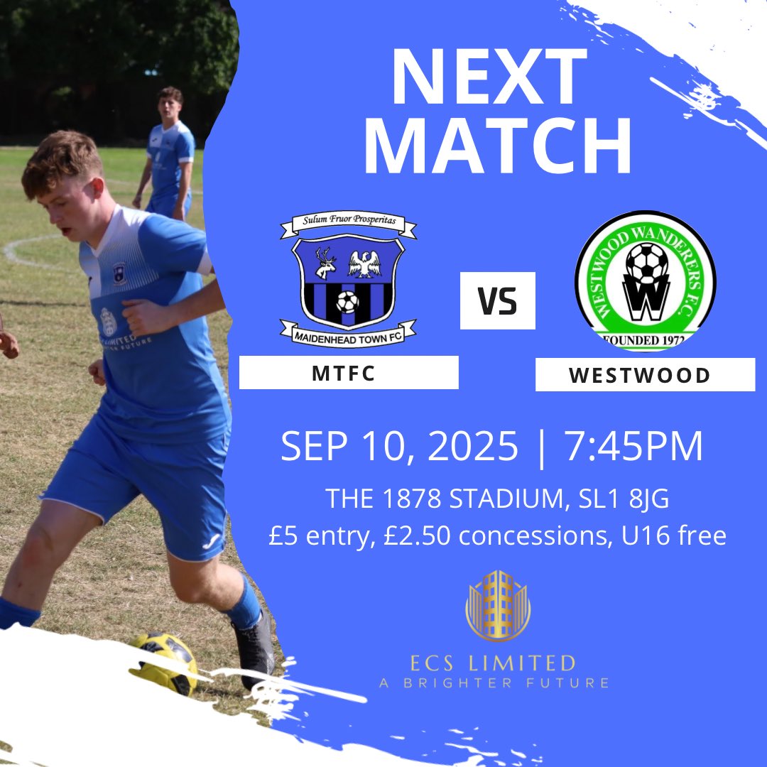 Tomorrow night, under The 1878 lights against last year’s champions…

⚽️ vs <a href="/WestwoodMens/">Westwood Wanderers Mens</a> 
🏟️ The 1878 Stadium
🏆 <a href="/ThamesValleyPL/">Thames Valley PL</a> 
⏰ 7:45pm

All support welcome!

<a href="/fiberkshire/">Football in Berkshire</a> 

#MTFC #UpTheTown