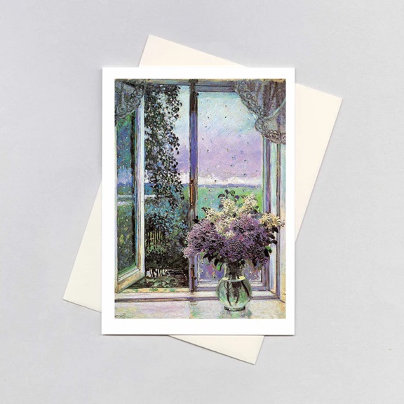 AstroPaper's tweet image. Paper matters.  This gorgeous Vase of Lilacs card by @laughingelephantgifts shows how the right paper elevates design. 
Shop Astro Paper for the paper that makes every piece unforgettable.
#AstroPaper #PaperMatters #GreetingCards #PaperLove #Envelopes #PaperInspiration