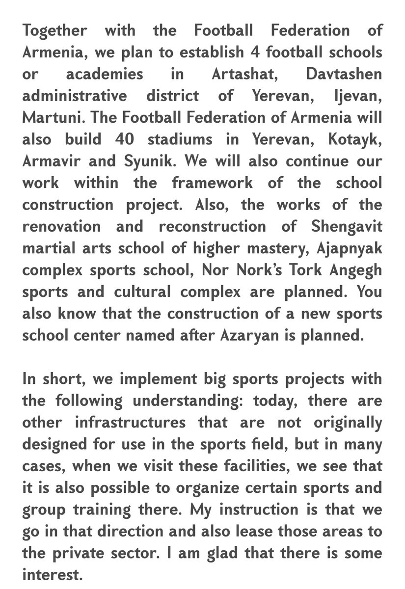 Before the usual dwellers say "we should be beating the likes of Armenia". No we shouldn't. 

#ARMIRL #COYBIG 

primeminister.am/en/press-relea…