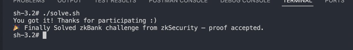 hashiman (@0xhashiman) on Twitter photo I finally did it after 1 week of full focus, I just solved this beast. Meeting the legend <a href="/cryptodavidw/">David Wong</a> at SBC`25 gave me the push I needed to solve this.
This was a fantastic learning experience at every levels thank you <a href="/cryptodavidw/">David Wong</a> and <a href="/zksecurityXYZ/">zkSecurity</a>. I finally did it after 1 week of full focus, I just solved this beast. Meeting the legend <a href="/cryptodavidw/">David Wong</a> at SBC`25 gave me the push I needed to solve this.
This was a fantastic learning experience at every levels thank you <a href="/cryptodavidw/">David Wong</a> and <a href="/zksecurityXYZ/">zkSecurity</a>.