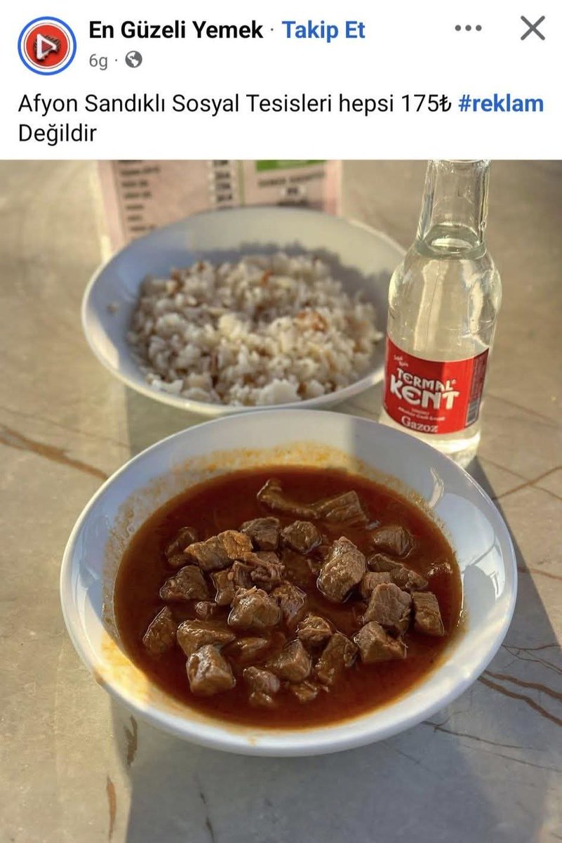 Antalya karayolunda bulunan Sandıklı Belediyesi Sosyal Tesislerindeki menü sosyal medyada viral olmaya başladı.