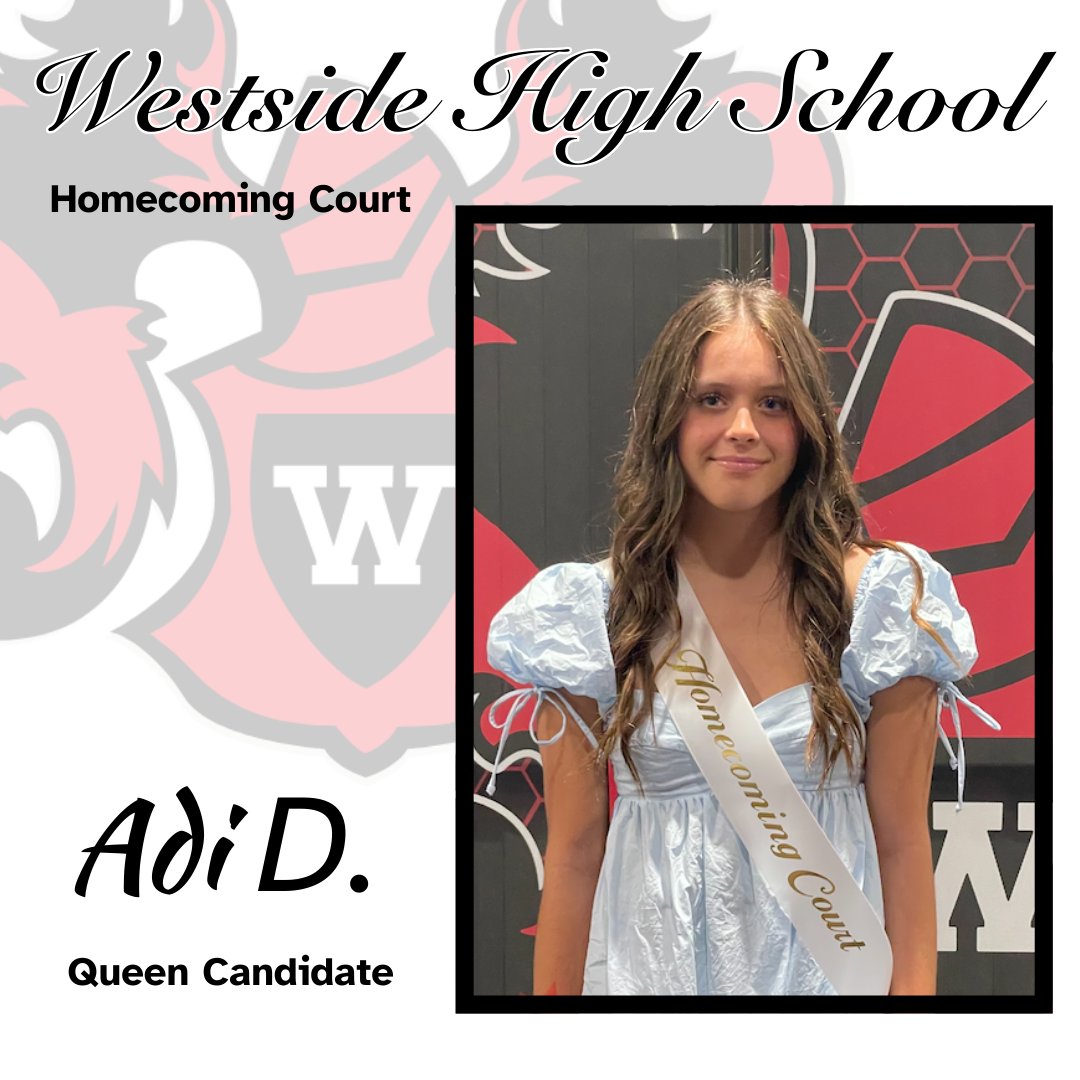 Congratulations to all of our Homecoming Queen candidates on the 2025 WHS Homecoming Court! #rollside #WeAreWestside