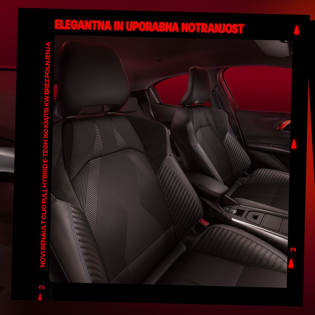 RenaultSI's tweet image. Spoznaj dušo novega #Renault #Clio #fullhybrid #ETech 160 KM/115 kW brez polnjenja.

Inovativna notranjost, unikatna osvetlitev, natančno oblikovani sedeži, dva 25,4 cm (10") zaslona multimedijskega sistema openR link z vgrajenimi storitvami Google in številnimi aplikacijami.