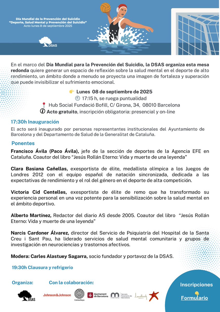 Alberto Gómez (@agomezgarcia) on Twitter photo Una charla calmada, constructiva, empática… y necesaria. Sobre el deporte de élite… y sus grietas. Lo que hicieron Victoria Cid, <a href="/super_martinez/">Alberto Martínez</a>, <a href="/pacoavila/">Francisco Ávila</a>, <a href="/clarabasiana/">Clara Basiana</a> y <a href="/N_CardonerMD/">Narcis Cardoner MD</a> fue… un regalo. <a href="/AsociacionDSAS/">DSAS: Después del Suicidio-Asoc. de Supervivientes</a> Una charla calmada, constructiva, empática… y necesaria. Sobre el deporte de élite… y sus grietas. Lo que hicieron Victoria Cid, <a href="/super_martinez/">Alberto Martínez</a>, <a href="/pacoavila/">Francisco Ávila</a>, <a href="/clarabasiana/">Clara Basiana</a> y <a href="/N_CardonerMD/">Narcis Cardoner MD</a> fue… un regalo. <a href="/AsociacionDSAS/">DSAS: Después del Suicidio-Asoc. de Supervivientes</a>