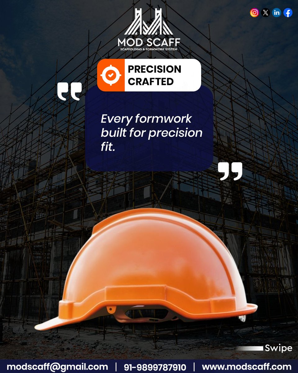 ModscaffIndia's tweet image. 🏗✨ Shaping Dreams, Building Futures! 🌍💡
At ModScaff, we don’t just create scaffolding — we elevate excellence, precision &amp;amp; innovation 🔧🚀

📱 +91-9899787910
🌐 modscaff.com 

#ModScaff #ElevatingExcellence #BuildingDreams