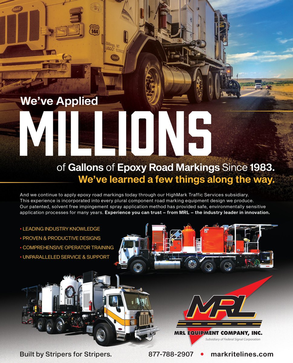 MRLequipment's tweet photo. MRL’s EpoxyPro is leading the way in road marking technology and efficiency. Lower lifetime cost. Unmatched Application Speed and Built for Real-World Road Conditions. We Know Epoxy. We Know Roads. Choose EpoxyPro — where performance meets pavement.
#MRL #EpoxyPro https://t.co/hN6j7MjtkQ