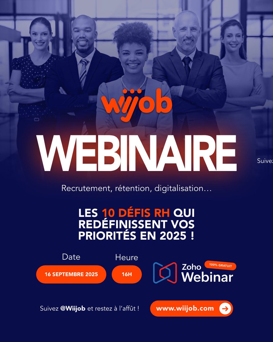 Même vos collaborateurs décrochent ? Cela peut être inquiétant mais ce n’est pas une fatalité.

Inscrivez-vous dès maintenant pour transformer votre entreprise et faire de vos collaborateurs vos premiers ambassadeurs. Cliquez ici : zurl.co/6JQaQ

#wiijob #rh #webinaire