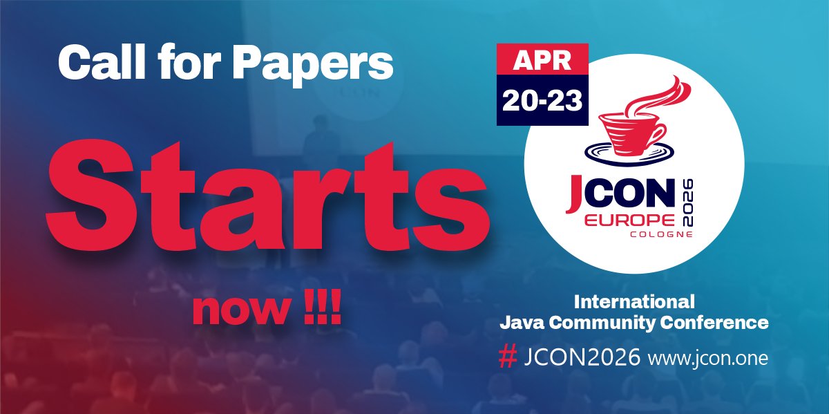 jcon_conference's tweet image. #CFP is LIVE—insert coin to start. 🕹️

Bring your best #Tech talk to the #Cinedom (Apr 20–23).
Formats: 45-min (incl Q&amp;amp;A), 20-min lightning, 2-hour workshops.
Closes Oct 10, 23:59 UTC+2 → sessionize.com/jcon-europe-20…

#JCON #JCON2026 #Java #JakartaEE #SpringBoot #AI #Conference