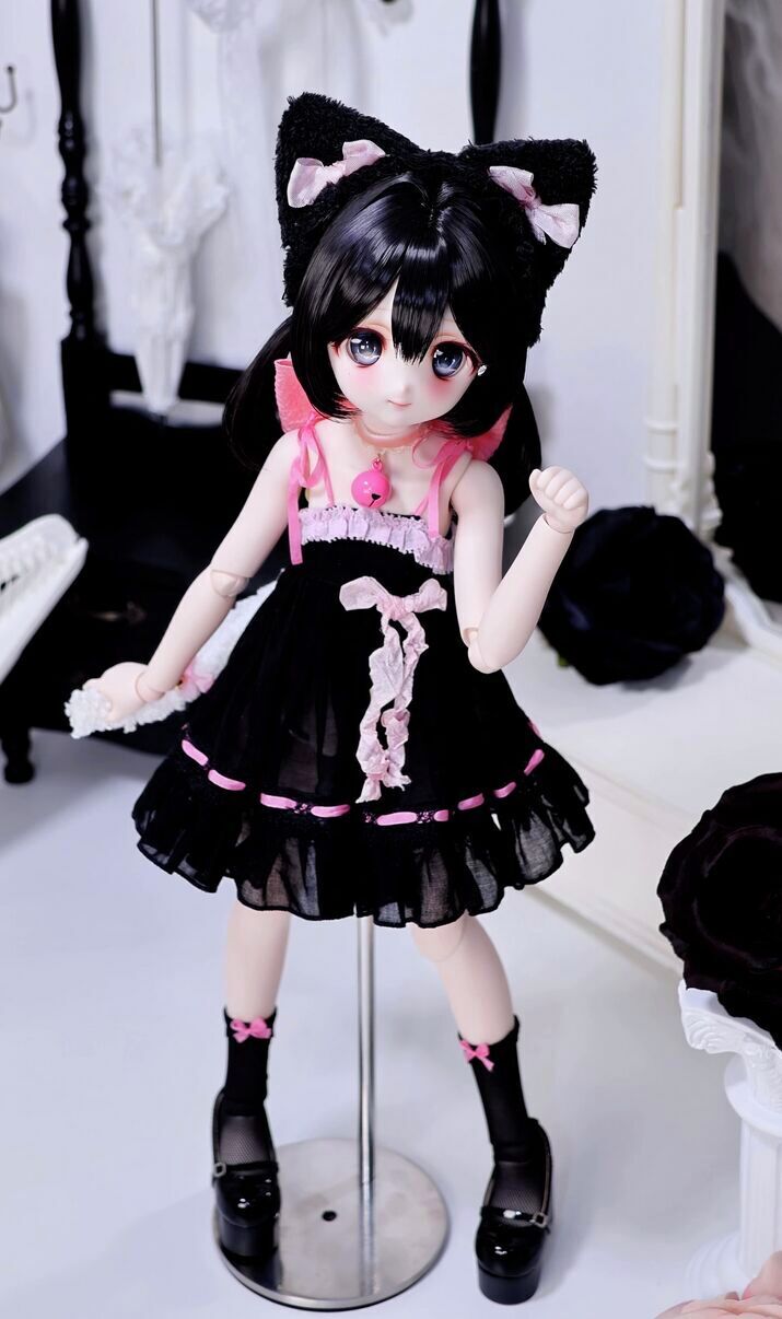 新品未使用！Dodge猫耳アンゴラ三毛猫ワッチ （ブラック） 新品未使用！Dodge猫耳アンゴラ三毛猫ワッチ （ブラック） 新品