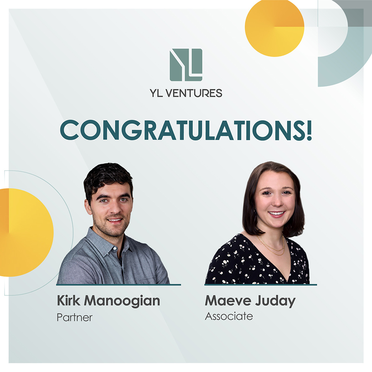 We’re thrilled to share two major promotions on our business development team: Kirk Manoogian is now Partner and Maeve Juday is now Associate. They are powering the way YL Ventures helps cybersecurity founders turn early conversations with CISOs into real traction. Congrats!