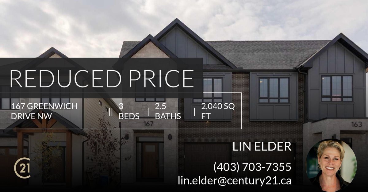 LINtoWIN's tweet photo. 📍 Reduced Price 📍 This recently reduced home at 167 Greenwich Drive Nw in Calgary won't last long, so, don't wait to set up a showing! Reach out here or at (403) 703-7355 for more information!

lin*elder
Century 21 Bamber Realty ... https://t.co/anRCeQJAA3 https://t.co/iHze6Cpcm7
