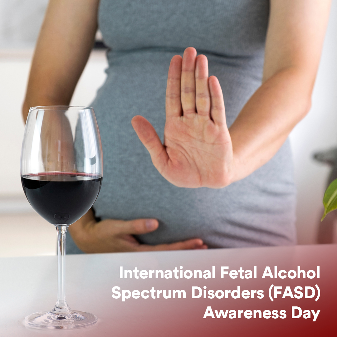 What's the safest amount of alcohol to consume while pregnant? There's NO safe amount. This International Fetal Alcohol Spectrum Disorders (FASD) Awareness Day, learn about FASD, that impacts physical, mental, and behavioral health. bit.ly/3yqnXYE