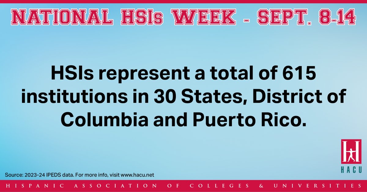 HACUNews's tweet image. We’re uplifting the vital work of all our #HSIs in educating students across the nation and hope you will join us in spreading the word! Tag @HACUNews on social media and use hashtag #HSIsWeek.
bit.ly/4p41tVI
