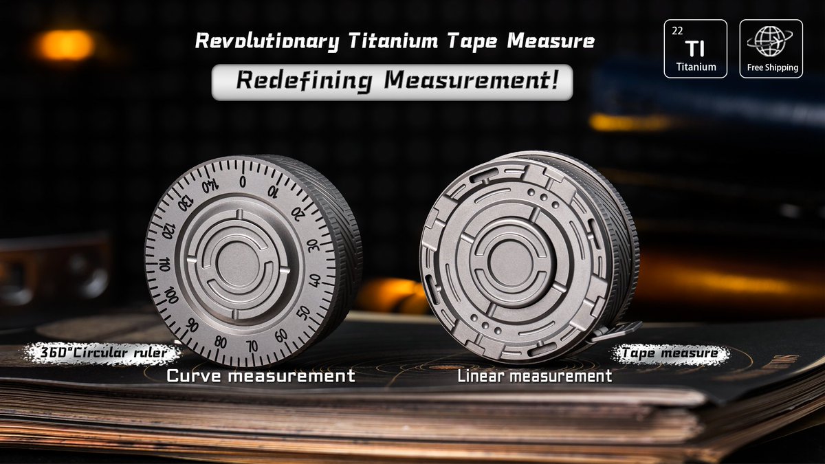 TechnikWheel's tweet photo. Revolutionary Titanium Tape Measure: Redefining Measurement!

👉 https://t.co/JGv6Cj6eos
Upgrade your measuring game with our ultra-durable titanium alloy tape &amp; 360°Circular ruler combo. Built for pros, crafted for creators #tailor #carpenter #everydaycarry #kickstarter #tape https://t.co/arr611egDq
