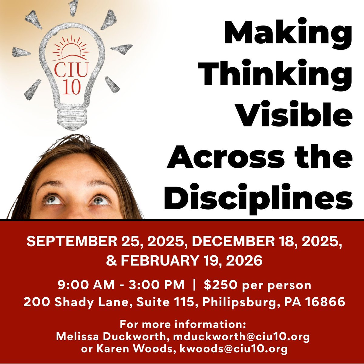 In this three day Making Thinking Visible Across the Disciplines series, we’ll explore how to support students in making sense of complex texts, constructing arguments, and engaging in the unique ways each discipline uses language. 

Visit buff.ly/mnrsD5w to register!