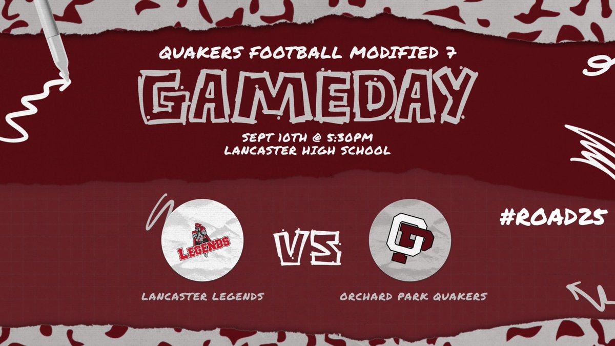 There is nothing more exciting than starting your Quaker Football career!  MOD7 does exactly that tonight as the team travels to Lancaster tonight for their week #1 contest.  The start time is 5:30pm.  Come and support the team!  #ROAD25 #OPNE <a href="/op_athletics/">OP Athletics</a> <a href="/OPBoosterClub/">OP Booster Club</a>