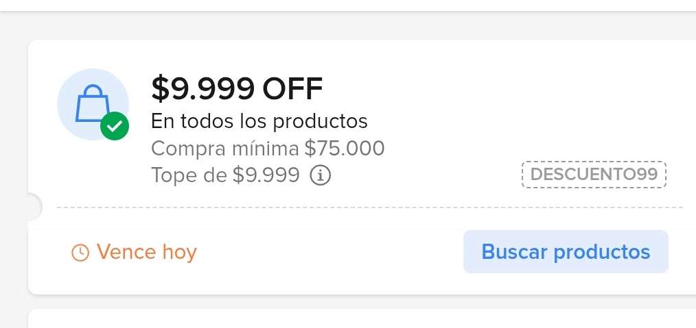 Cupon mercado libre de 9999 DESCUENTO99
