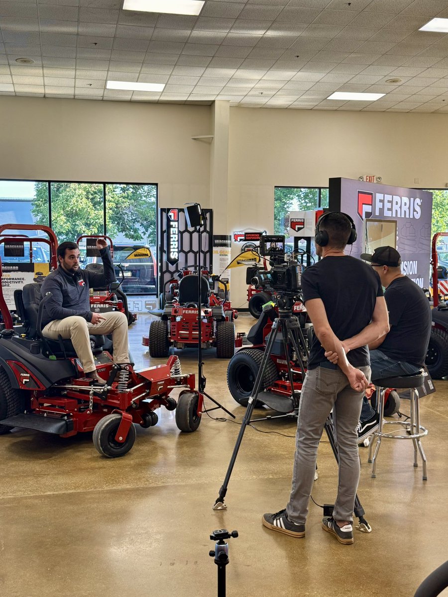 CentralEquip's tweet photo. Having fun today filming some content for our friends at @FerrisMowers  &amp; @VanguardPower. https://t.co/gS0bY2t8cv