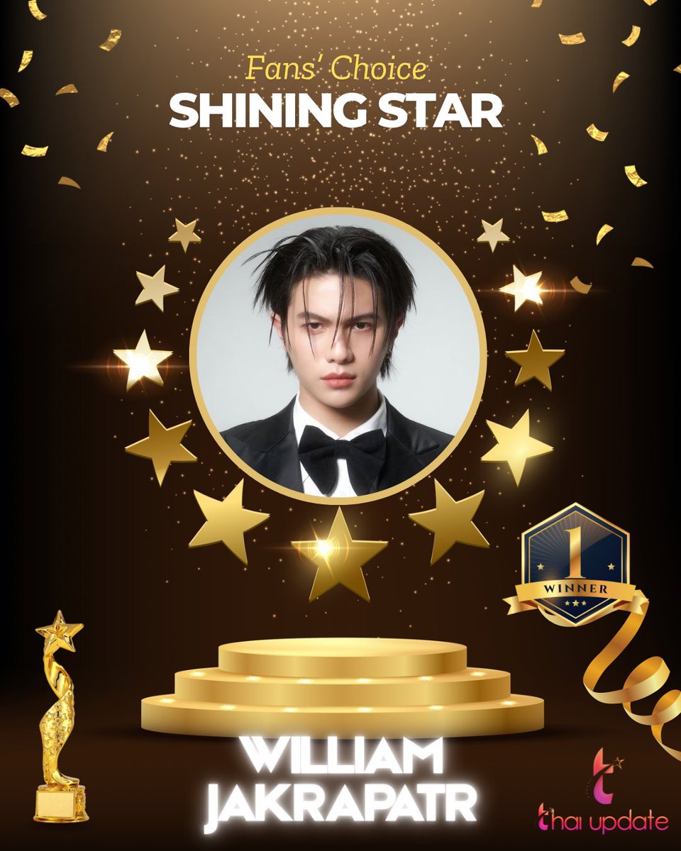 thaiupdate2021's tweet image. ✨ Huge congrats to William Jakrapatr! He’s officially the ‘Fan’s Choice: Shining Star’ from Thai Update! 💜🙌

🌟 A heartfelt thank you to all the fans for your incredible support!

#Williamjkp
#thaiupdate2019 
#thaiupdateawards2025