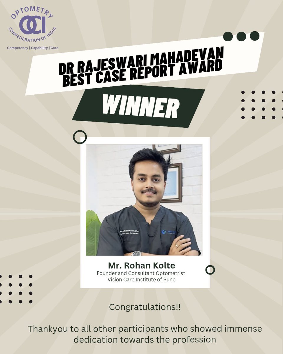 On the occasion of the birthday of Late Dr Rajeswari Mahadevan. We proudly announce the winner of the Dr Rajeswari Mahadevan Best Case Report Award. Congratulations to Rohan Kolte for his time and dedication to submit the best case report for this award!!
#drrajeswari #bestcase