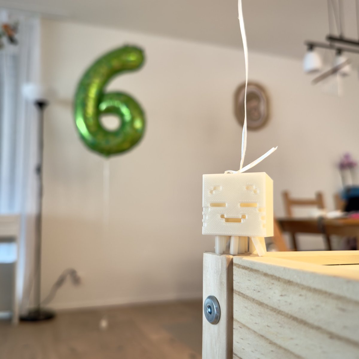 It’s often annoying that helium-inflated balloons have to be tied to something (even indoors, so they don’t just lay flat against the ceiling). Just in a couple of hours I was able to print two ghastlings that I found on <a href="/printablescom/">Printables.com</a> and that perfectly match the theme 🤩