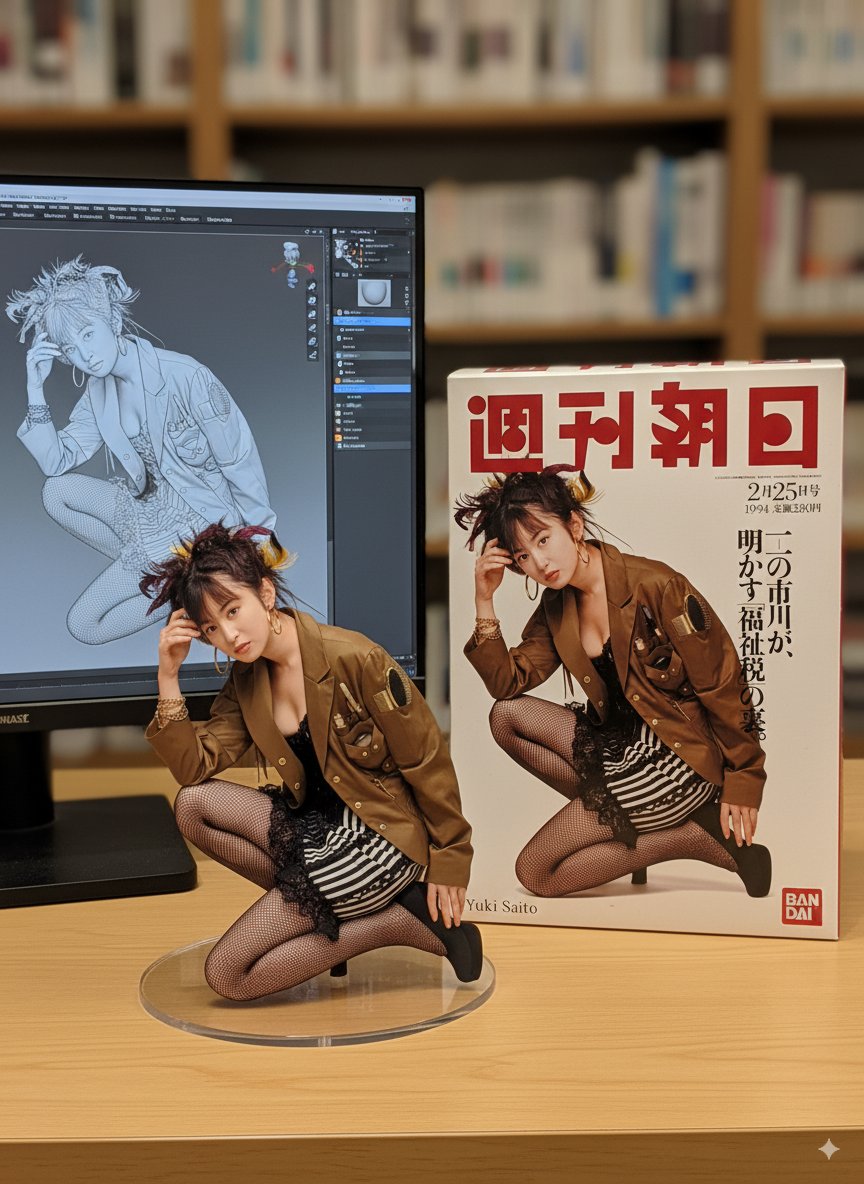 speakemania's tweet image. #GoogleAiStudio #NanoBanana 
#斉藤由貴 #フィギア化