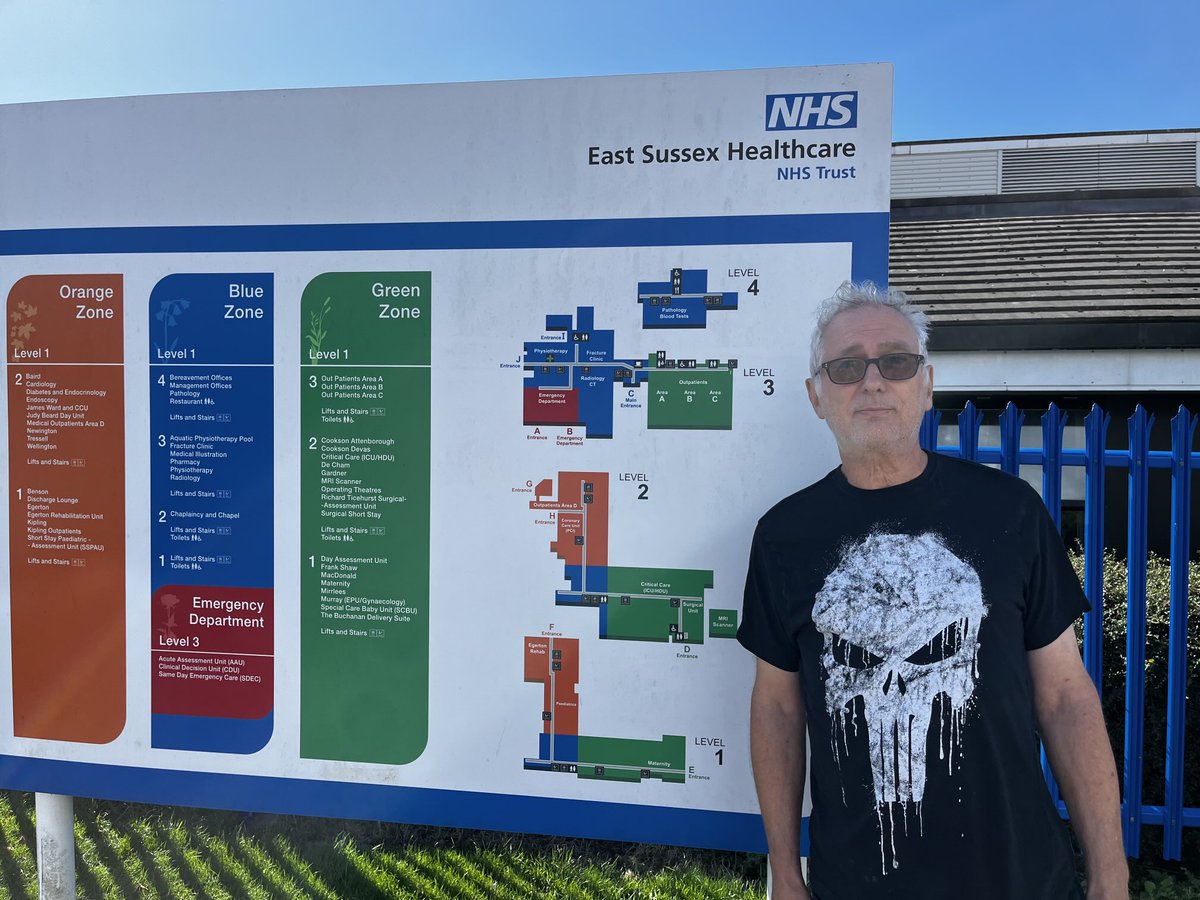 In retrospect probably not the best tee shirt to wear for a visit to the hospital for a blood test. They wouldn’t stick the needle through my cardie so I left it in the car.