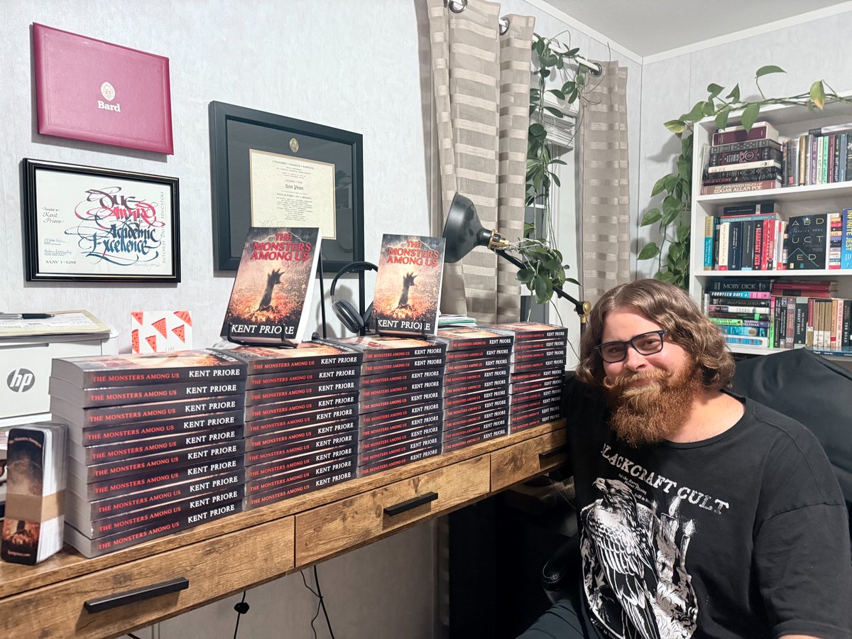 I'm officially a PUBLISHED AUTHOR! 🎉🎉🎉 And so, SO ready for all my book signings. 😁

My debut fantasy horror novel, THE MONSTERS AMONG US, is available NOW.

Snag your copy here:
books2read.com/u/m27rzr
#books #fantasybooks #horrorbooks #RowanProsePublishing <a href="/RowanProse/">Rowan Prose Publishing</a>