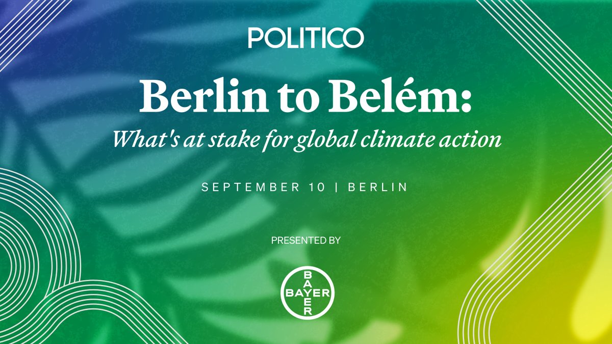 🌍 Happening tomorrow!
Join us online for Berlin to Belém: What’s at stake for global climate action – live from Berlin on September 10.

✅ Register now to stream the event and be part of the conversation: bit.ly/3V4saMp

#BerlinToBelemCOP30