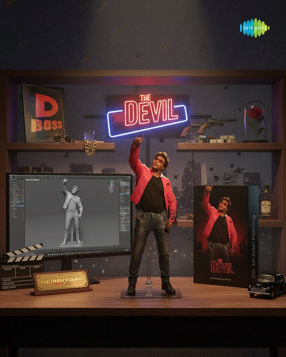 From screen to 3D! #TheDevil stands tall! 😎❤️‍🔥

Try yours using the prompt:

Create a realistic 1/6 scale commercialized figure of the uploaded character, posed dynamically on a clear acrylic stand. Place the figure on a modern desk beside a computer screen showing the Brush 3D