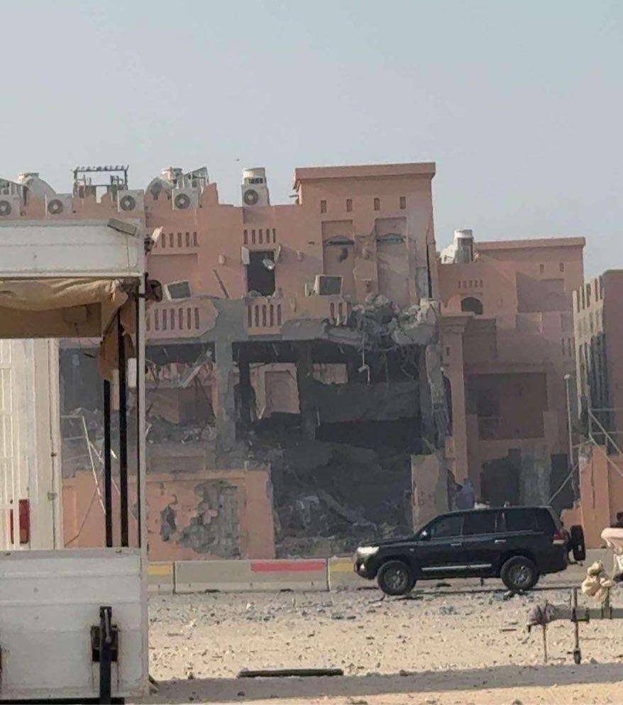 MohammedB6w's tweet photo. صورة المبنى الذي استهدفه الاحتلال في العاصمة القطرية الدوحة قبل قليل https://t.co/d9NFksdoJH